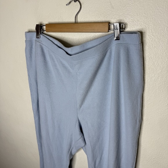 Old Navy High Waisted‎ Ribbed Crop Flare Lounge Pants Sea Glass Blue Women's XL - Picture 2 of 9